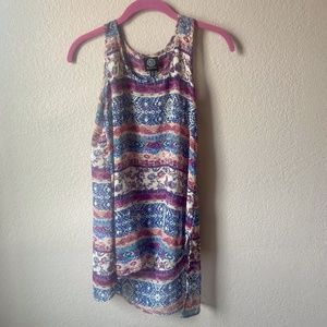 Bobeau Purple & Blue pattered Tunic sleeveless EUC